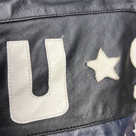 Vintage Dona Michi Black Leather Zip Up Jacket Xl - Picture 4 of 12